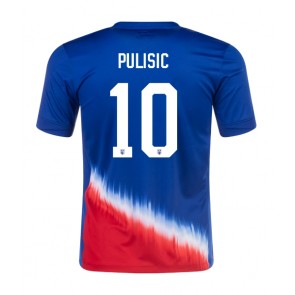 Spojené Státy Christian Pulisic #10 Venkovní Dres Copa America 2024 Krátký Rukáv